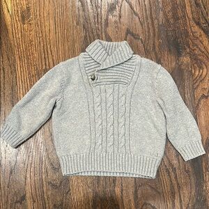 Janie and Jack Gray Cable Knit Sweater Cotton/Wool Blend 6 to 12 Months